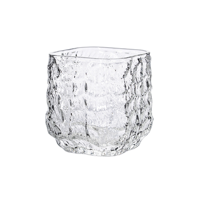 巢牧复古锤纹玻璃dirty咖啡杯