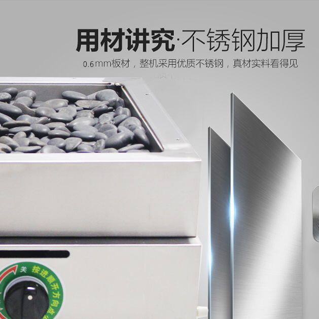 煤气火山石烤肠机商用燃气热狗机台式大容量流动摆摊石头台湾烤肠