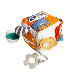 6个月宝宝可入口安抚手抓摇铃布球 蒙特利梭穿衣解扣益智认知玩具