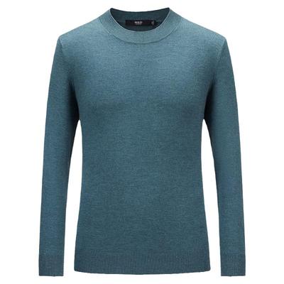 男士针织新款羊毛桑蚕丝混纺T恤