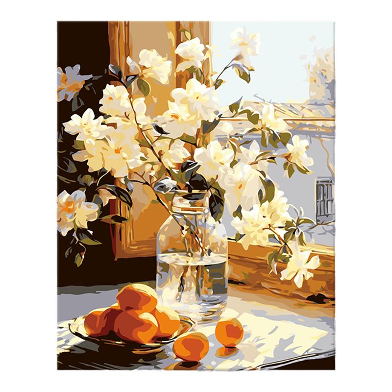 成品油画风客厅装饰画挂摆卧室书房鲜花卉植物北欧复古背景墙田园