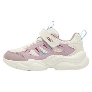 特步女童鞋2026新款秋冬女孩宝宝儿童鞋网面魔术贴运动鞋休闲鞋子