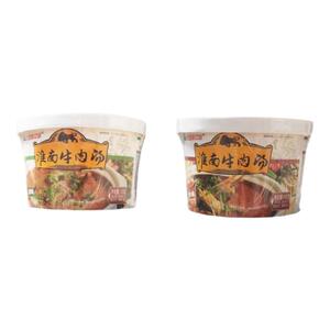白蓝淮南牛肉汤桶装粉丝米线