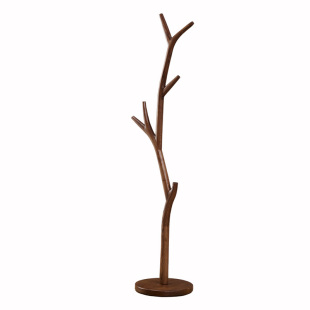 实木挂衣架落地卧室衣帽架树杈客厅房间新中式置物大衣服架子玄关