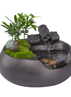 恒韵源陶瓷循环流水植物种好发出