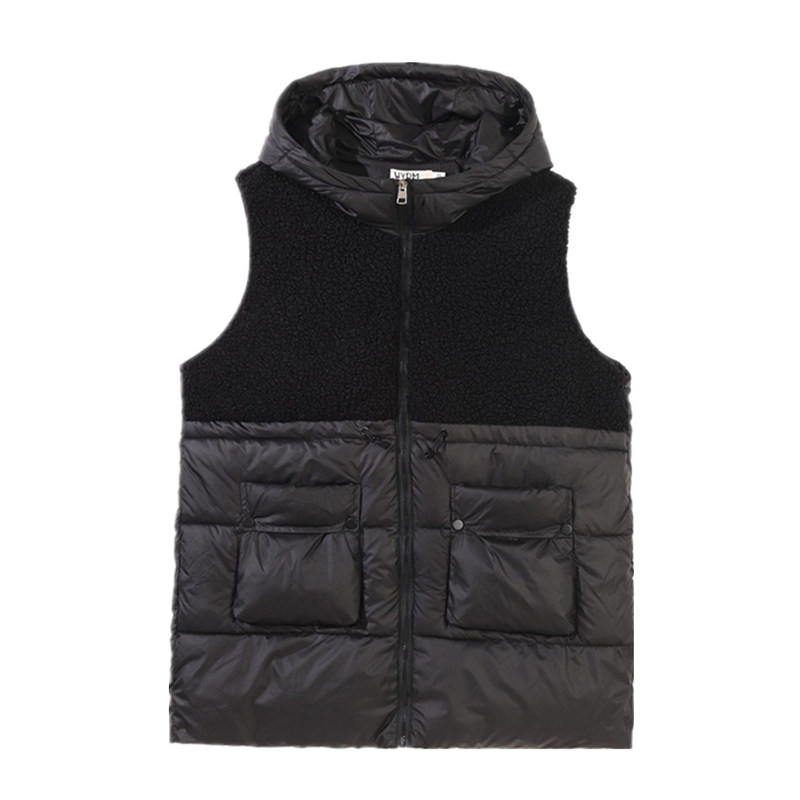 胖mm显瘦秋冬特大码马夹棉服外套