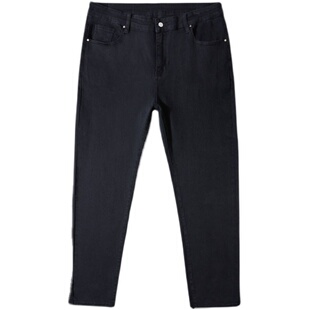 春秋大码牛仔裤男胖子加肥加大直筒宽松百搭纯色休闲潮流显瘦长裤