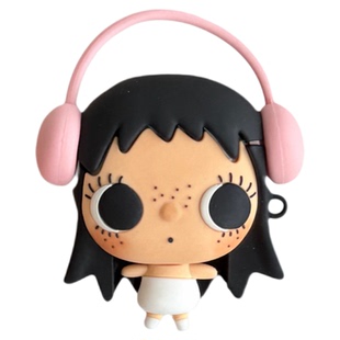 可爱戴耳机小玉yuy适用airpods4保护套苹果耳机保护壳airpodspro3蓝牙耳机套ipod盒二三代airpods1/2代耳机壳