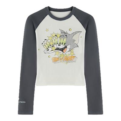 BJHG猫和老鼠联名长袖T恤女秋冬
