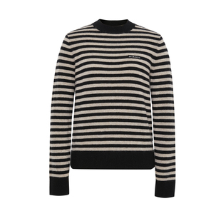 indicia标记商场同款25冬新款条纹简约设计感百搭毛衫 F2D4MS794N