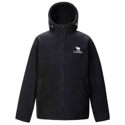 骆驼户外男款开襟连帽抓