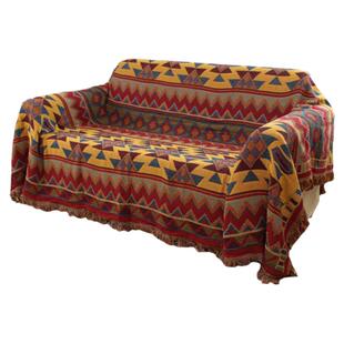 双面棉线沙发巾盖布全包加厚我的阿勒泰风沙发套罩巾装饰多用毯子