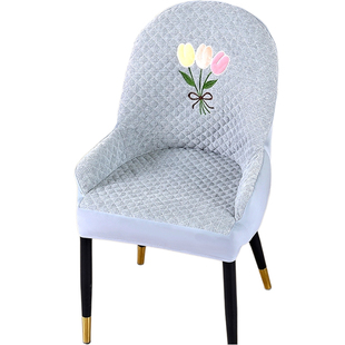 2025加厚弧形椅子套罩万能通用座坐垫靠背一体扶手餐桌皮板凳家用