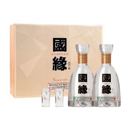 今世缘国缘四开42度500ml*2瓶礼盒装浓香型白酒 商务宴请送礼酒水