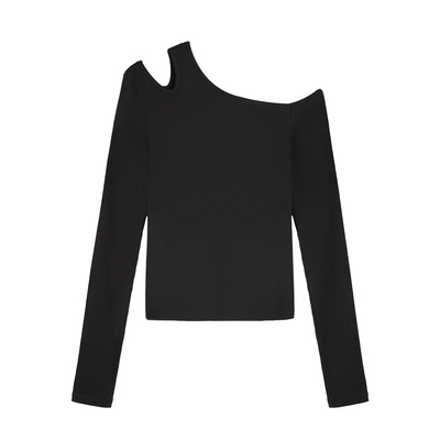 小众新款修身内搭露肩上衣