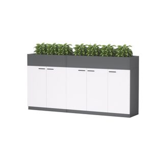 花槽柜隔断柜落地置物柜办公室木质文件柜矮柜靠墙资料柜储物柜