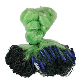 塑料浮漂绳坠包坠4米5米6米绿丝加重三层渔网鱼网粘网沉网捕鱼网