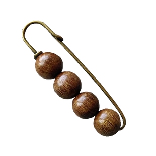 初始原创古朴原木檀天然别针胸针扣收腰配棉麻围巾披肩大衣毛衣