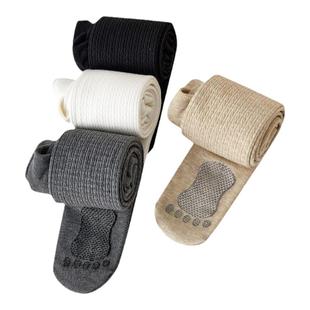 女童连裤袜纯棉麻花磨毛秋冬季薄绒宝宝中大童学生儿童舞蹈袜打底