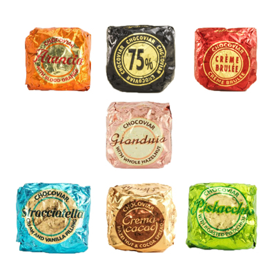 Venchi闻绮意大利进口鱼子酱型黑巧牛奶巧橙子焦糖巧克力碎单颗