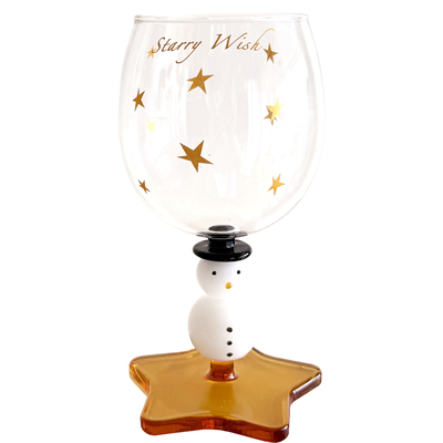 click雪人&星星创意玻璃酒杯