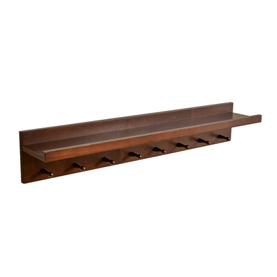 家逸免打孔实木墙上置物架