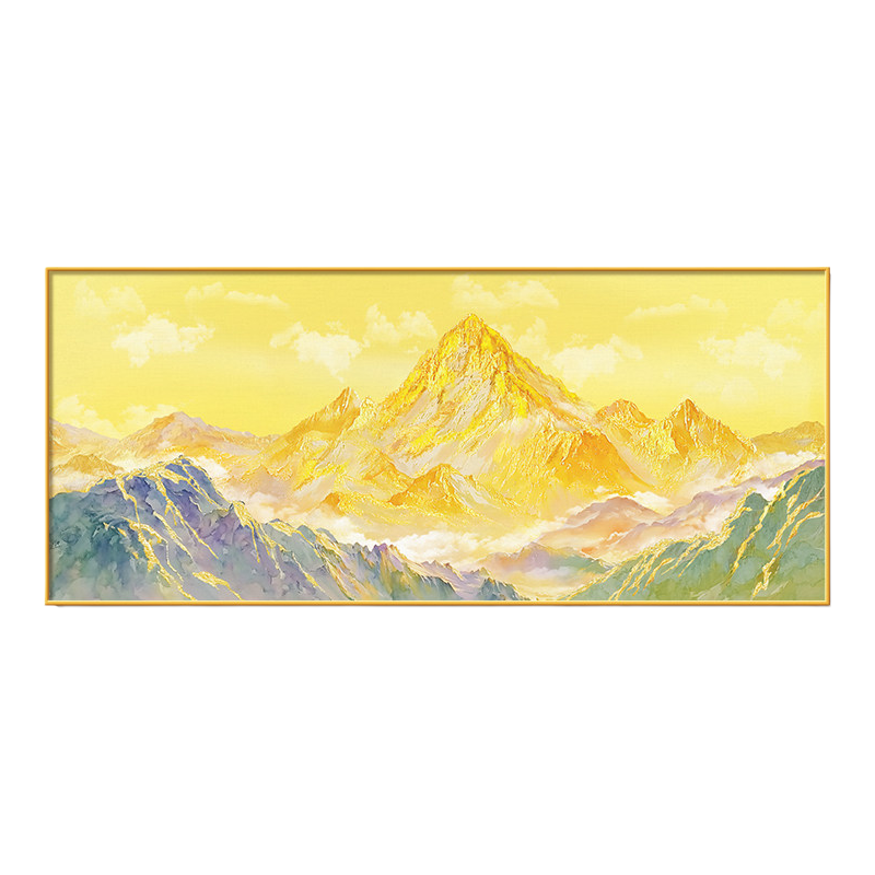 金山挂画客厅背景墙装饰画书房办公室靠山图现代简约轻奢山水壁画