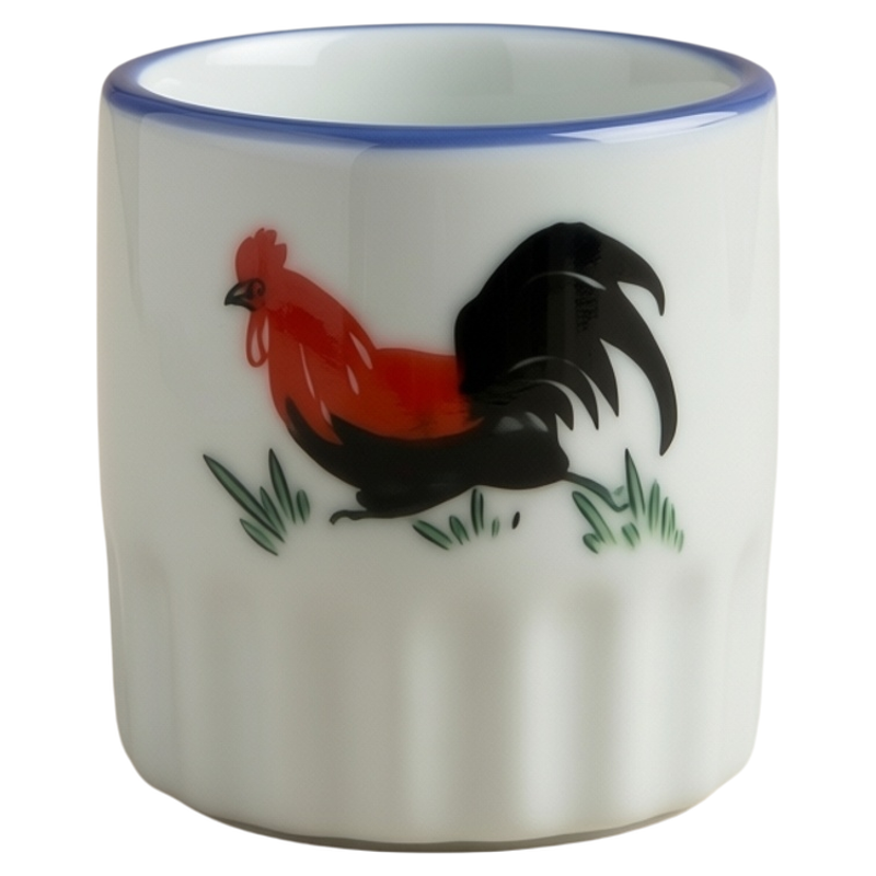 中式青瓷公鸡加厚茶杯