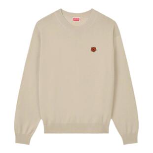 KENZO女士BOKE海棠花羊毛休闲圆领针织衫毛衣新年