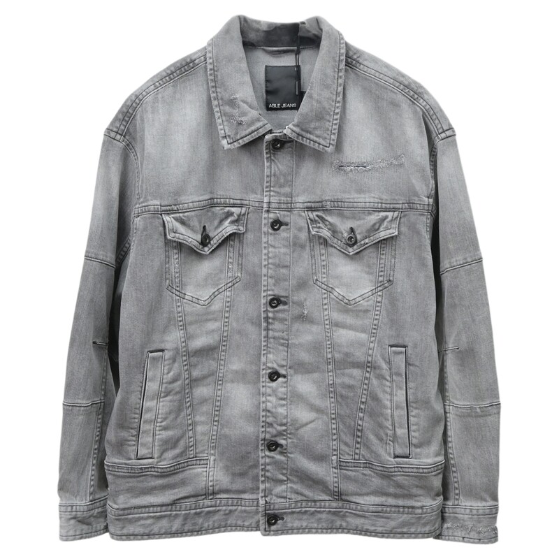 ABLEJEANS牛仔夹克日系宽松拼接