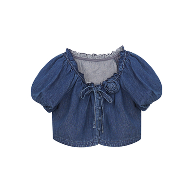 FFBLUE玫瑰牛仔套装