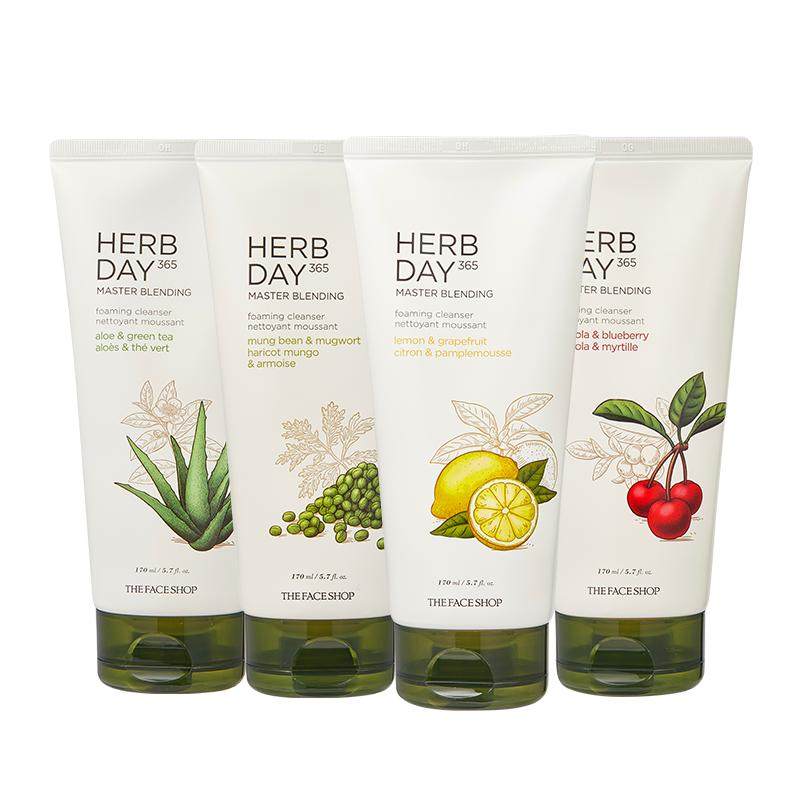 The Face Shop/菲诗小铺草本柔滑洗面奶保湿控油清爽洁净去油脂