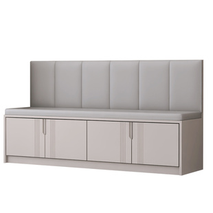 卡座沙发小户型家用软包靠背阳台飘窗柜简约大容量储物柜实木卡座