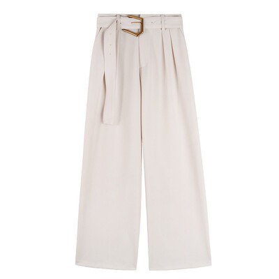 paperlll白色毛呢秋冬休闲裤子