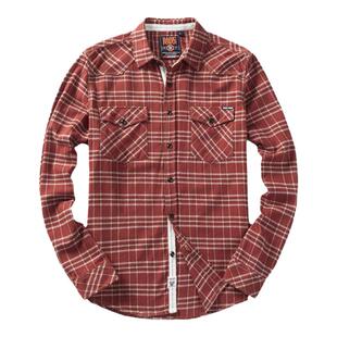 美式复古重磅纯棉硬挺工装长袖格子衬衫外套男秋冬款外贸男装衬衣