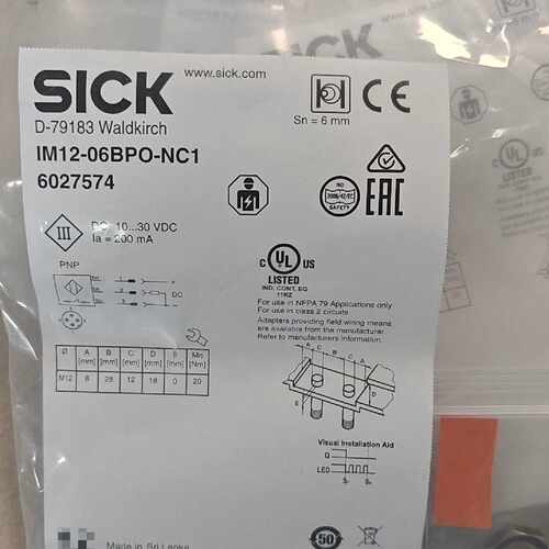 溢价-西克电感式接近开关IM12-06BPO-NC1，货号6027
