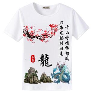 2025新款中国风十二生肖短袖百家姓氏亲子潮男女童时尚t恤夏圆领