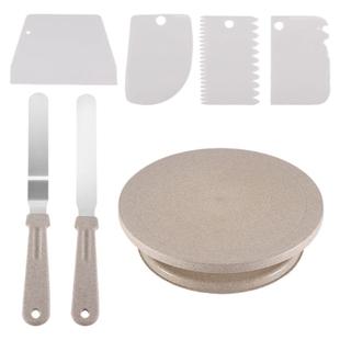 蛋糕转台蛋糕转盘裱花台小麦秸杆塑胶PP旋转烘焙工具diy套装组合