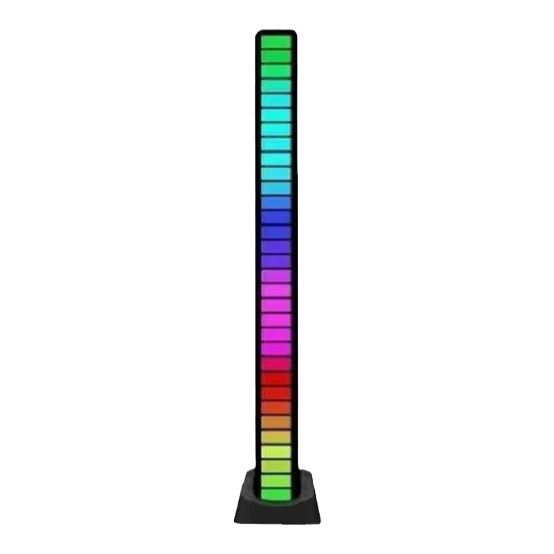RGB氛围灯拾音电竞房间装饰电脑桌面声控车载音乐音响音量节奏灯