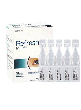澳洲进口Refresh眼药水人工泪液缓解疲劳眼干涩滴眼液加强版30支