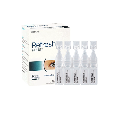 澳洲进口Refresh眼药水人工泪液缓解疲劳眼干涩滴眼液加强版30支