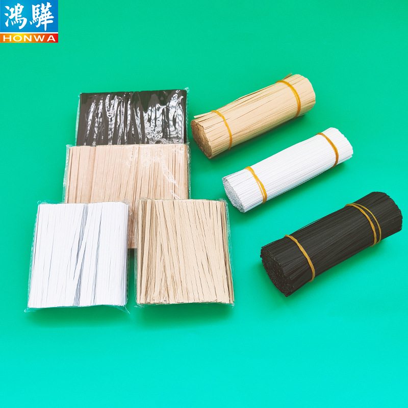 现货长度12CM黑色牛皮纸扎*长带4mm120mm扎黑色带现货纸铁丝宽