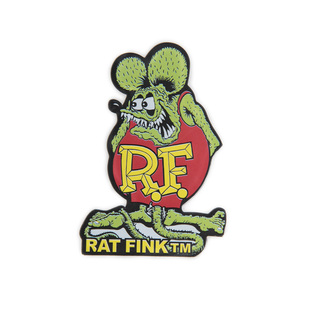 mooneyes rat fink pork chop美式复古机车软磁冰箱贴