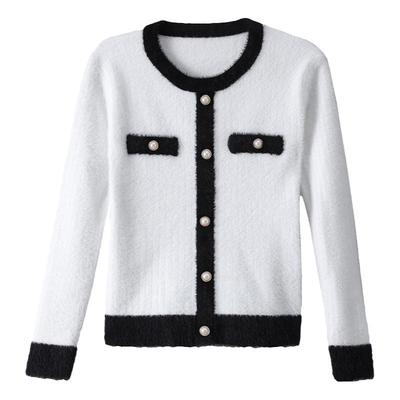 水貂绒短款毛衣女秋冬加厚保暖