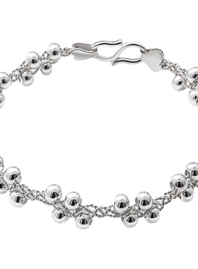 银珠手镯链990足银女小众个性ins