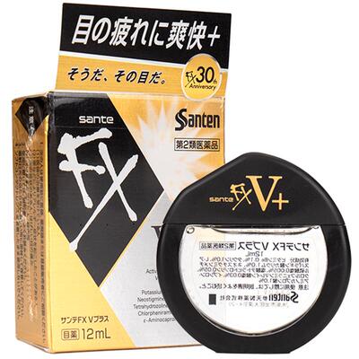 日本参天fx金装眼药水缓解眼疲劳去红血丝消炎人工玫瑰洗滴眼液水