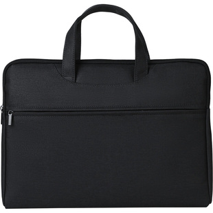 公文包手提文件袋商务拉链牛津帆布公文包男款电脑会议培训通勤文件收纳袋办公用品加厚大容量可定制印字logo