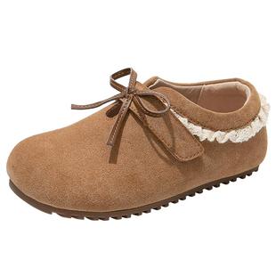 红蜻蜓女童鞋子儿童公主小皮鞋2026新款女孩宝宝勃肯豆豆软底大童