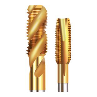 日本进口YAMAWA美制/英制镀钛螺旋丝攻 钢件UNC10-24机用先端丝锥