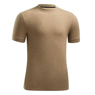 简云羊毛蚕丝短袖t恤男士保暖内衣内搭加绒上衣德绒发热打底衫冬